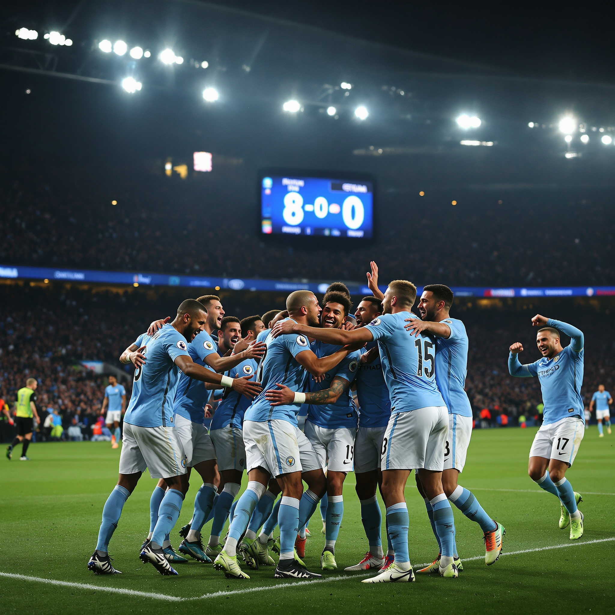 맨 시티 솔퍼드 시티에 8대0 대승 비주전도 통했다