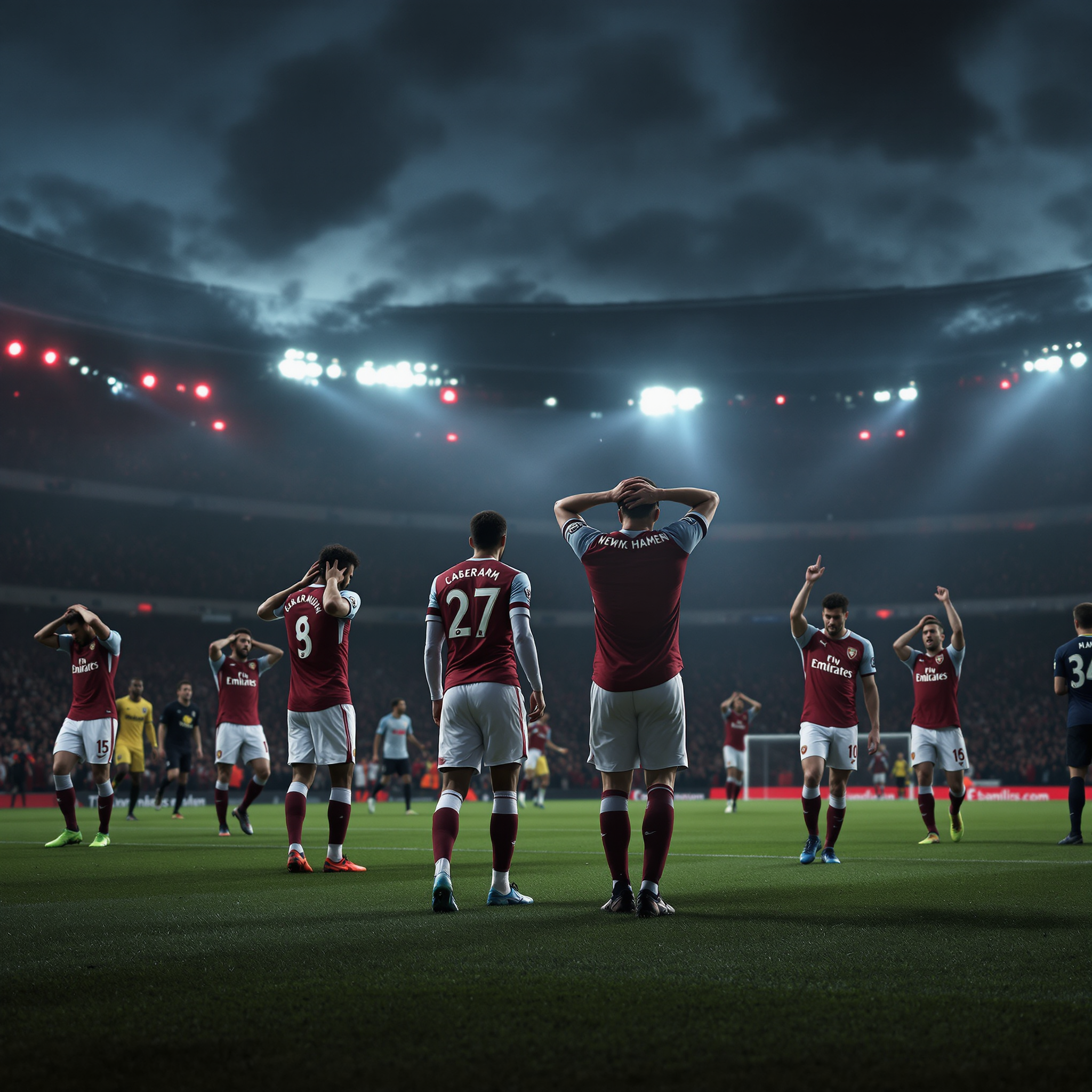 충격 패배 아스널 웨스트햄에 무릎 타이틀 경쟁 빨간불