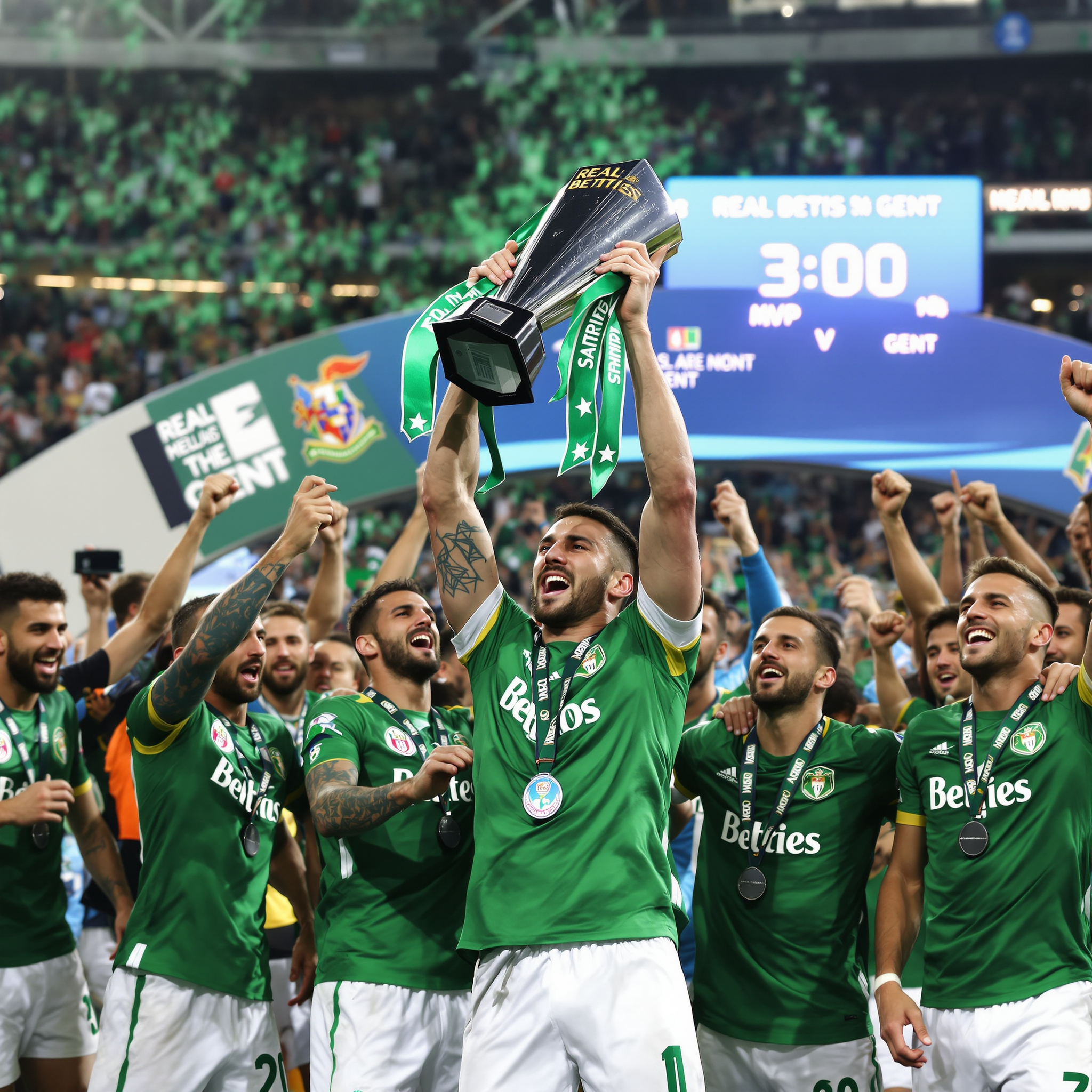 레알 베티스 대 헨트 3대0 압승 안토니 3연속 MVP 달성