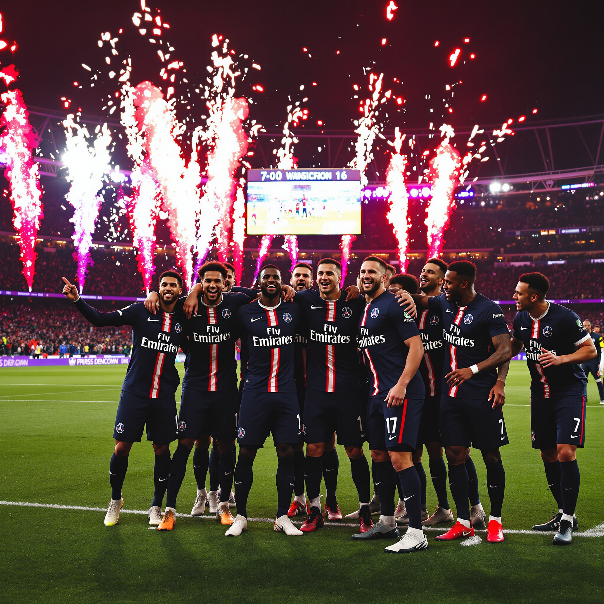 PSG 브레스트 상대로 7대0 완벽한 승리 16강 확정