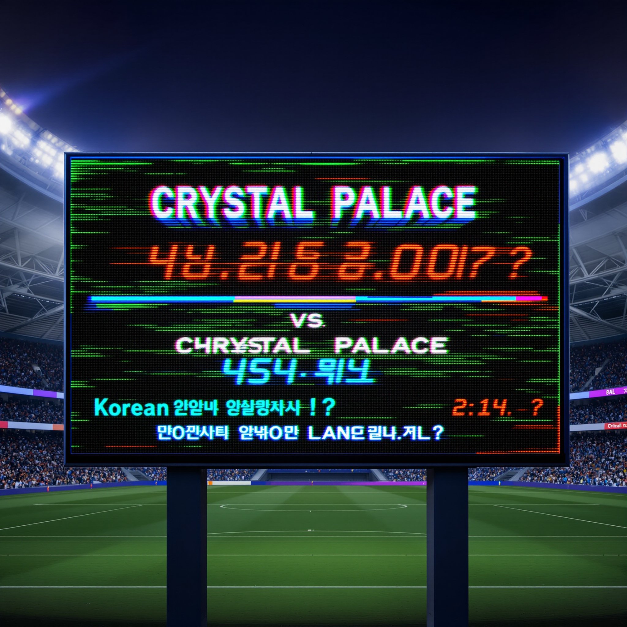 크리스털 팰리스 대 밀월 경기 정보 오류 혼선 발생