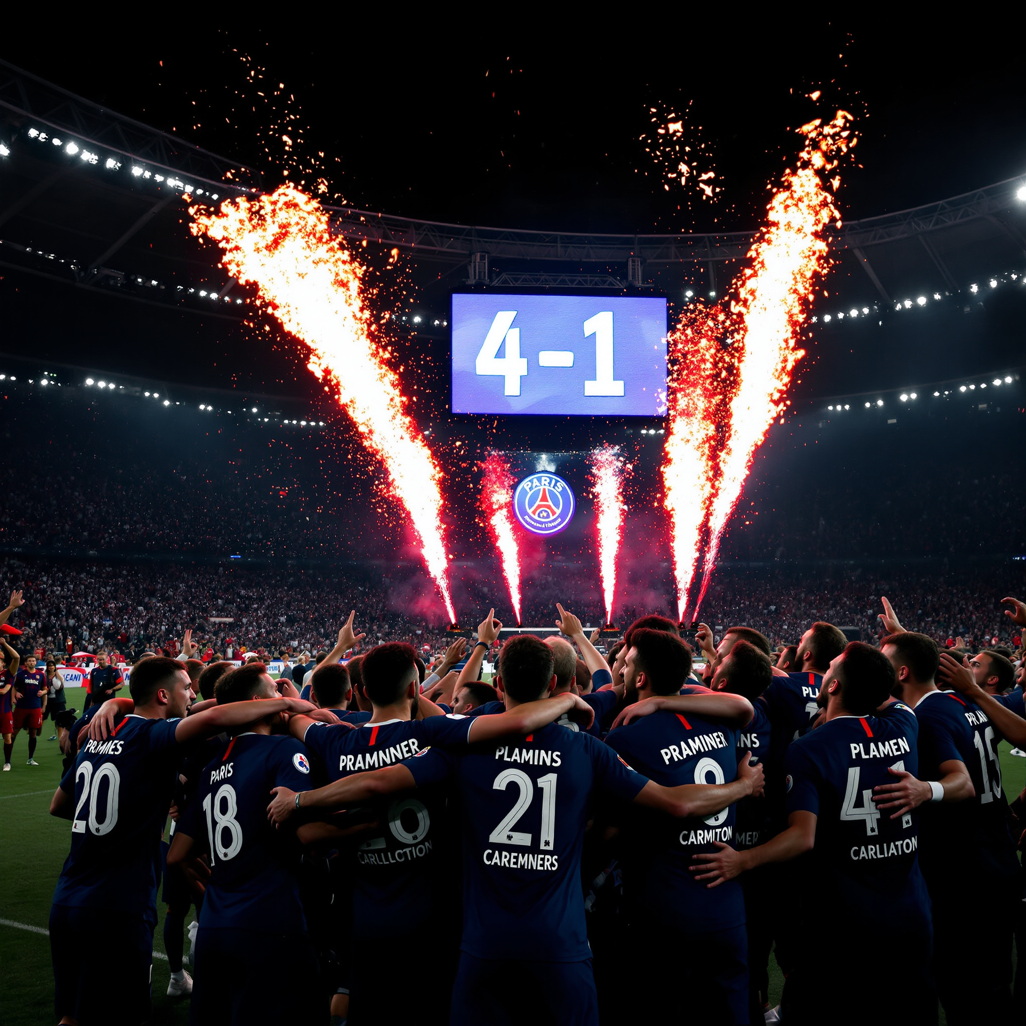 PSG 대 릴 4대1 완승 무패 행진 질주