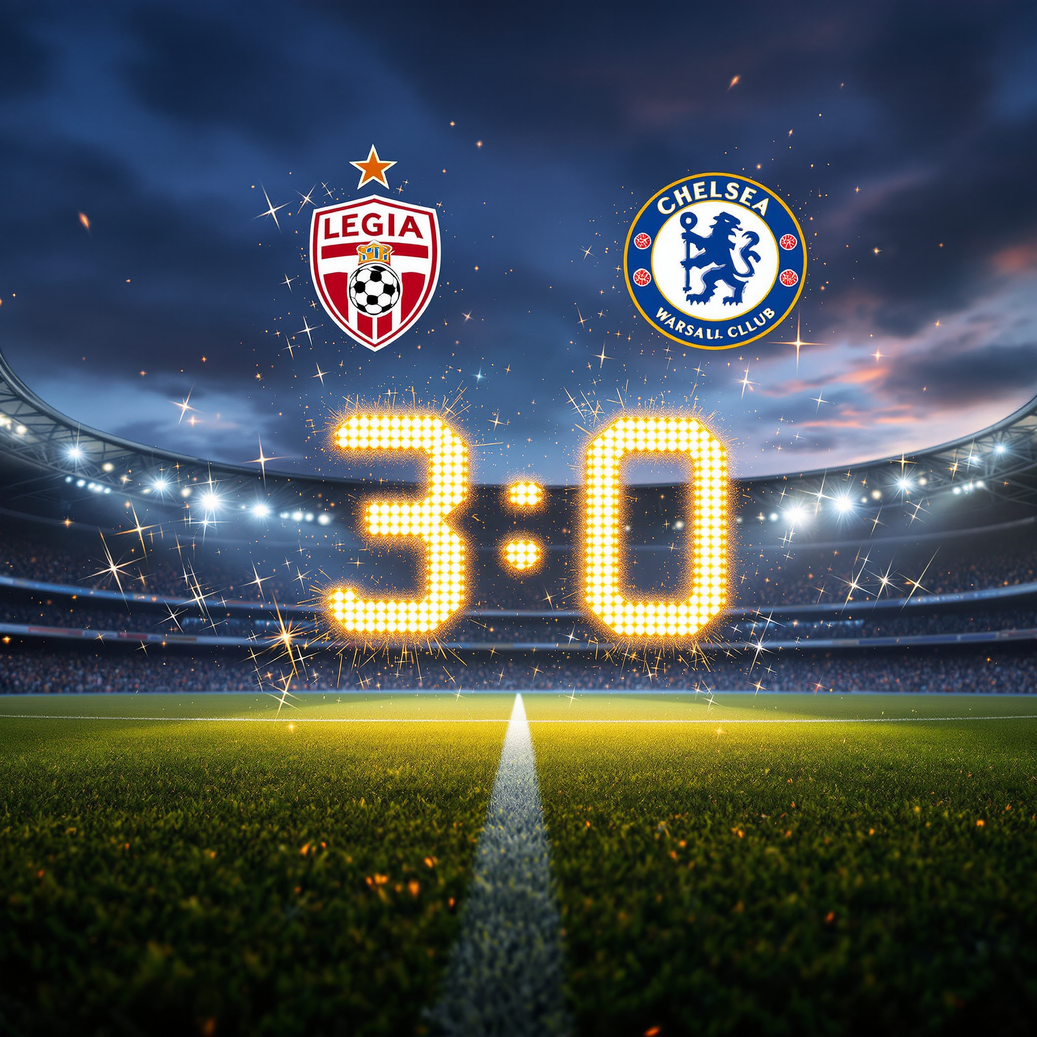 레기아 바르샤바 대 첼시 교체 카드의 마법 30 완승