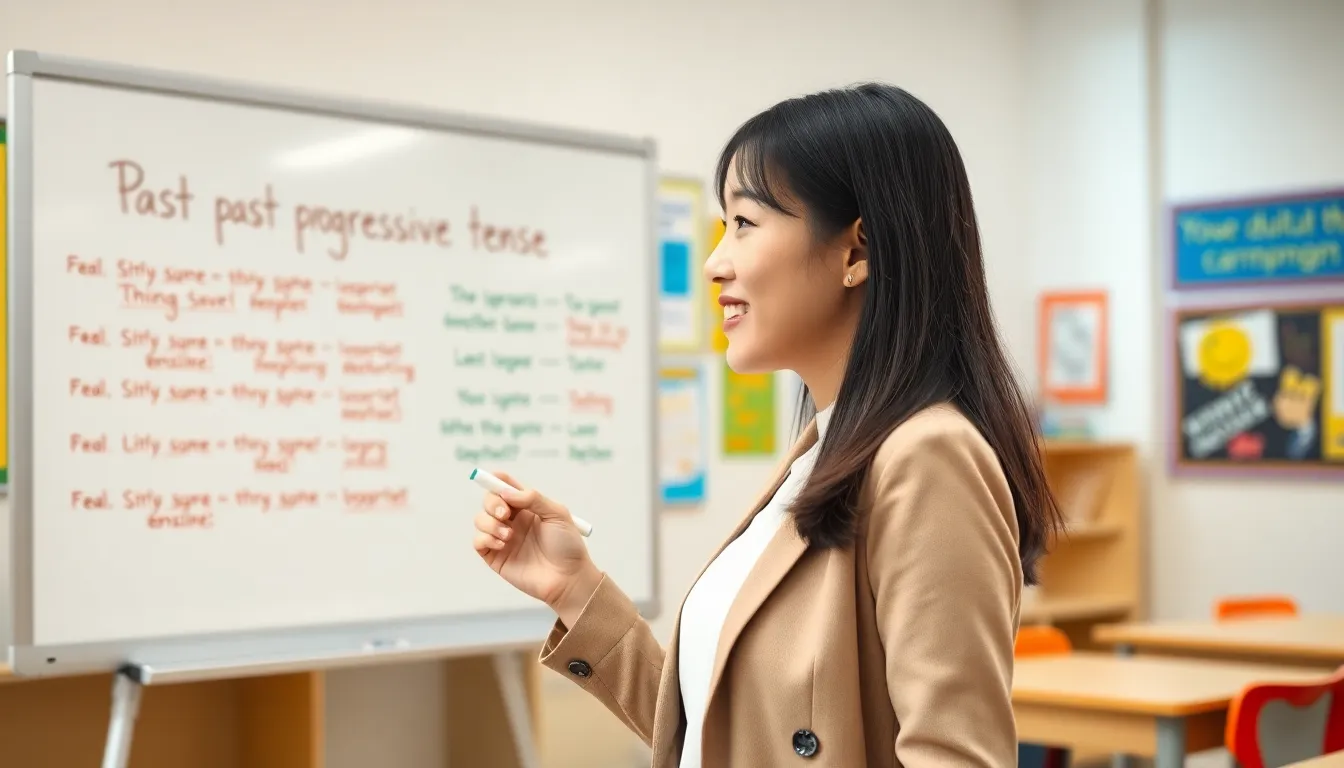 과거진행형 예시 이미지