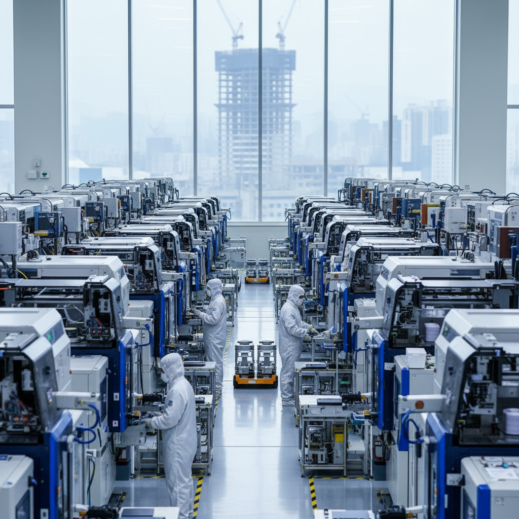최첨단 기술이 집약된 한국 반도체 생산 공장 내부 전경
