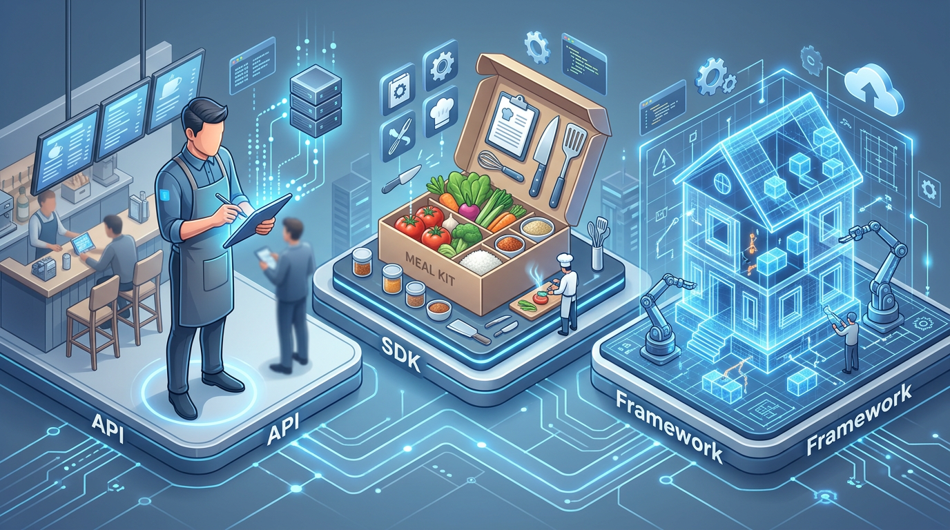 API, SDK, 프레임워크 차이점 완벽 정리 (초보자용 가이드)