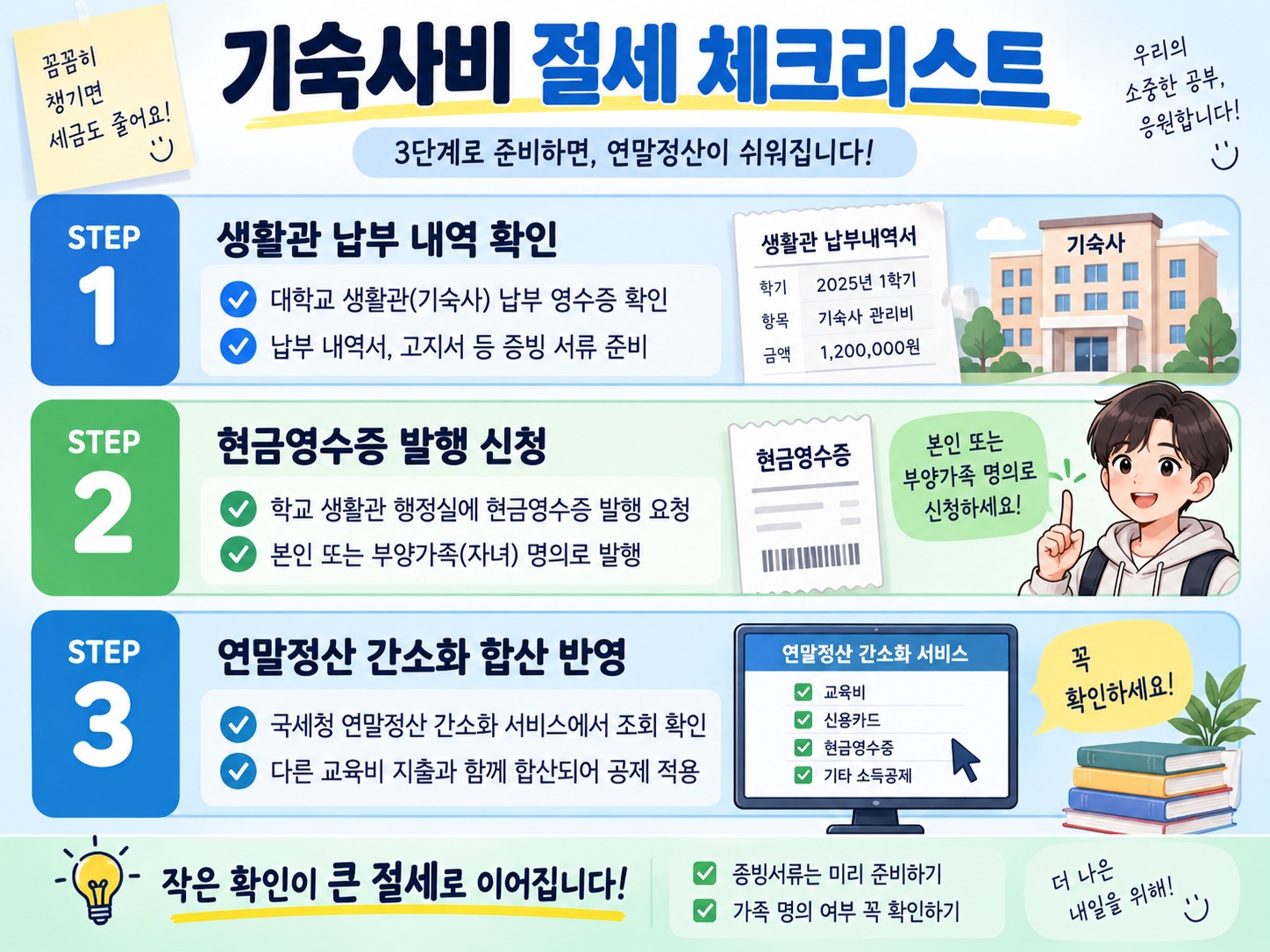연말정산 기숙사비 공제 대학교와 회사 기준 총정리