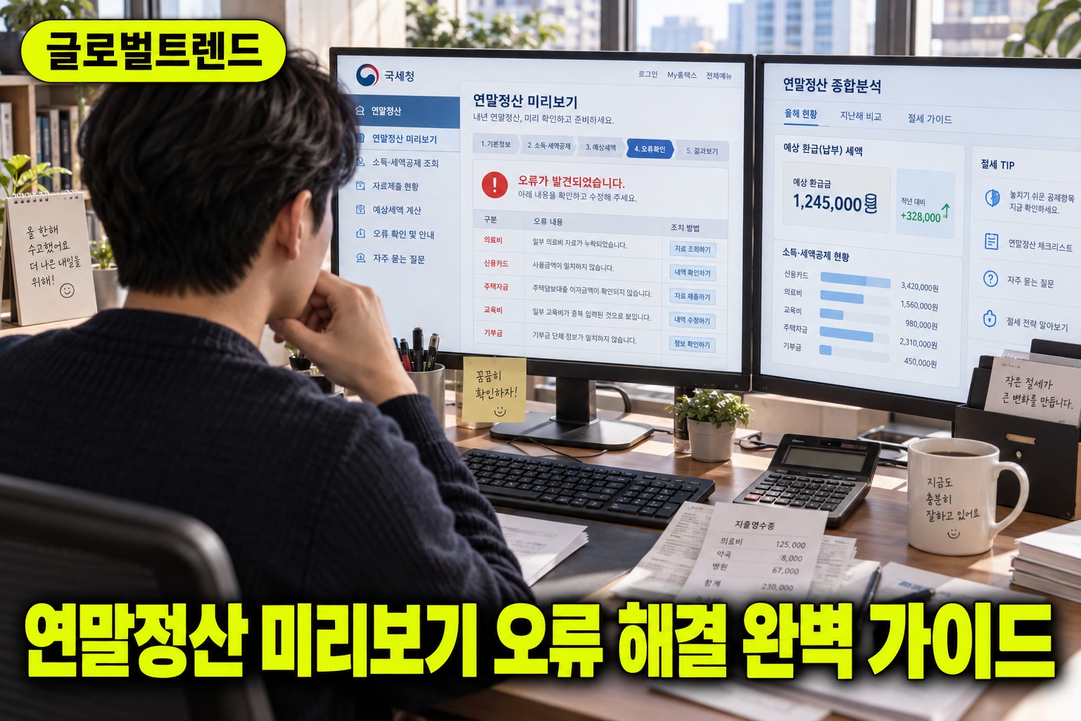 연말정산 미리보기 안됨 해결하는 3가지 체크리스트