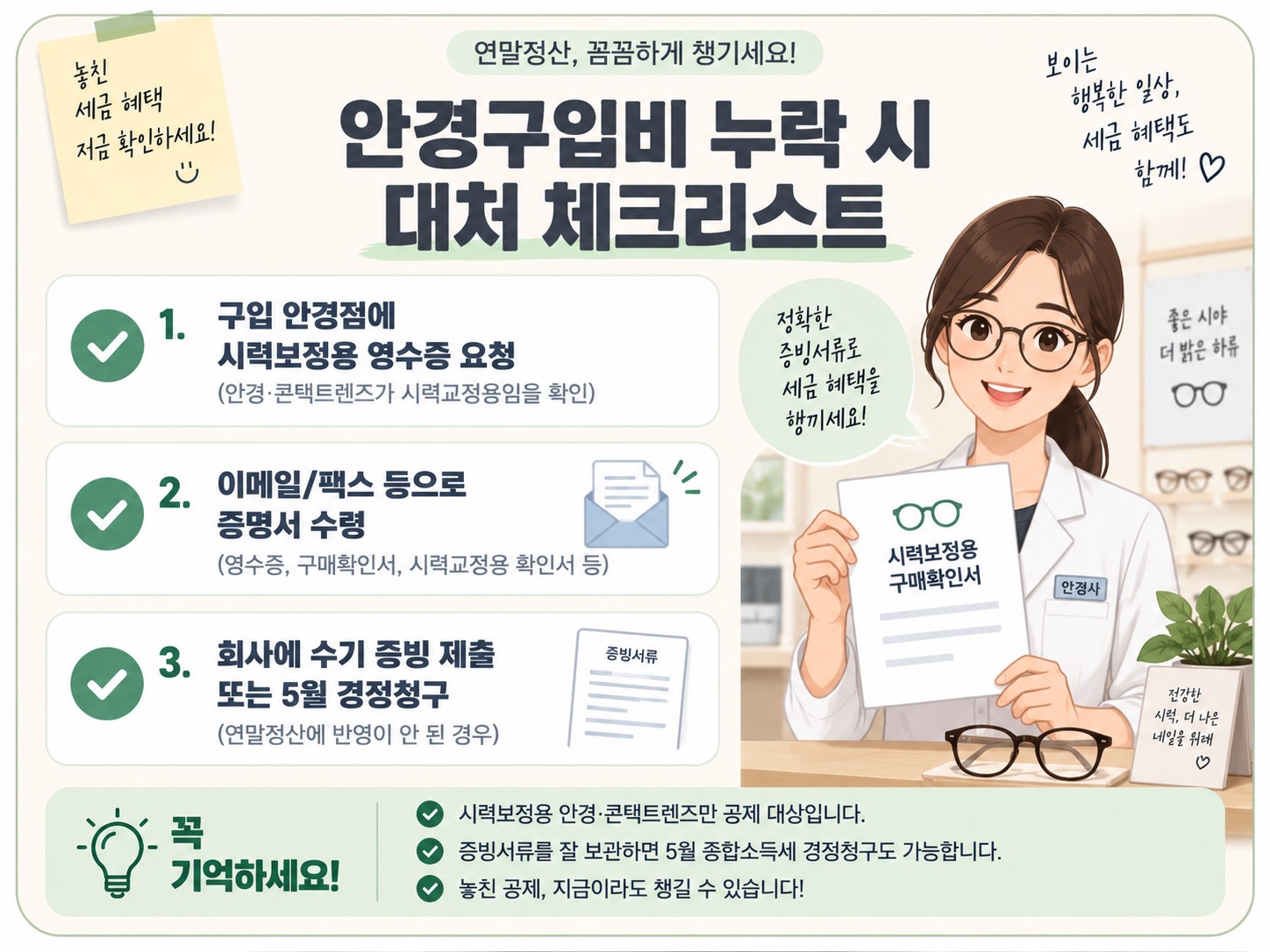 연말정산 안경구입비 입력방법 영수증 없어도 자동 반영되는 꿀팁