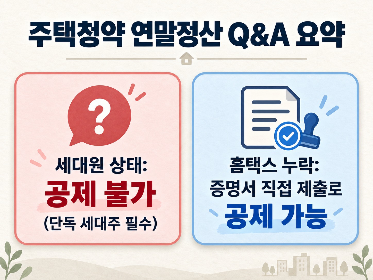 연말정산 주택청약 조회 안됨 해결법 무주택확인서 발급