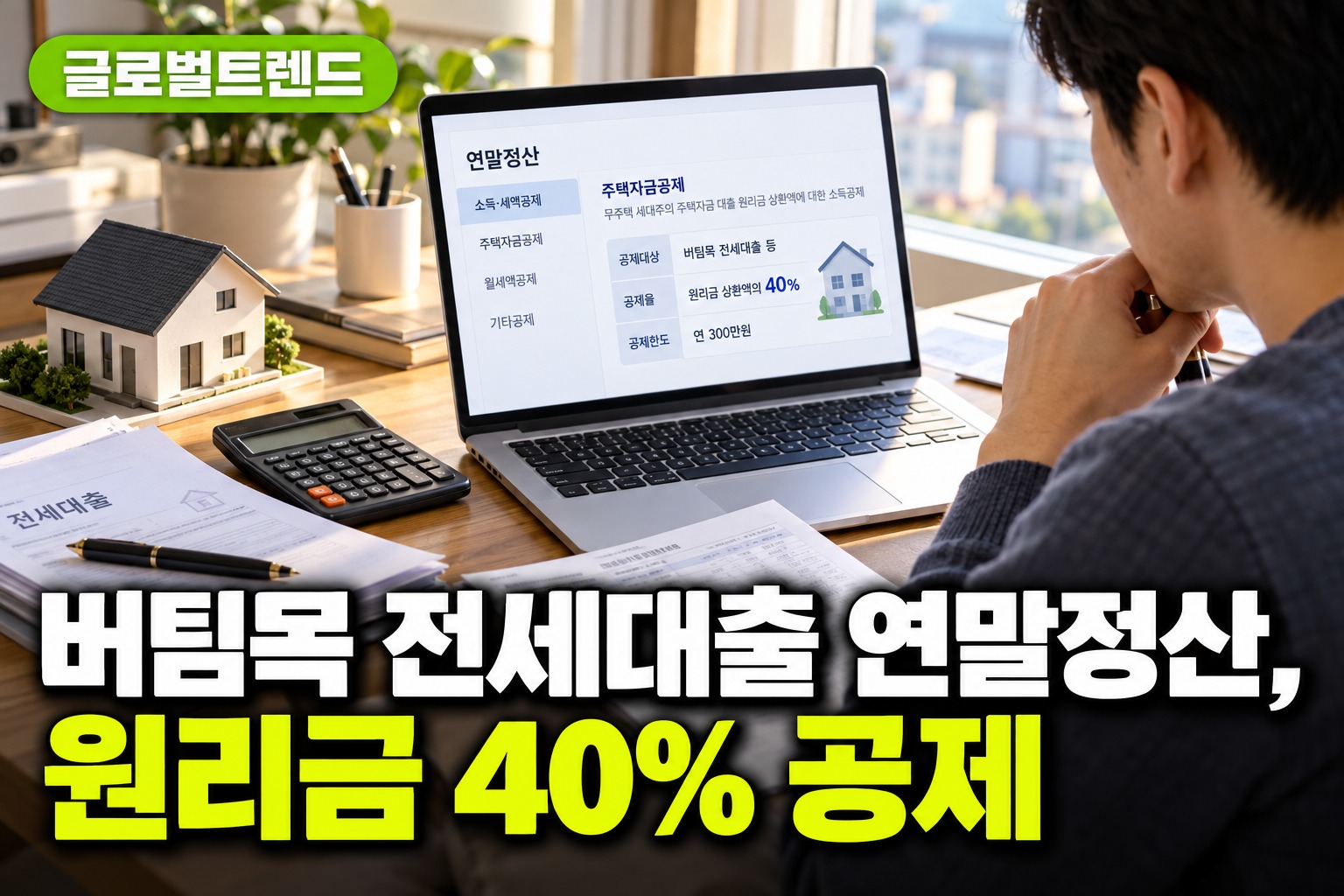 버팀목 전세자금대출 연말정산, 원리금상환액 공제 받는 법